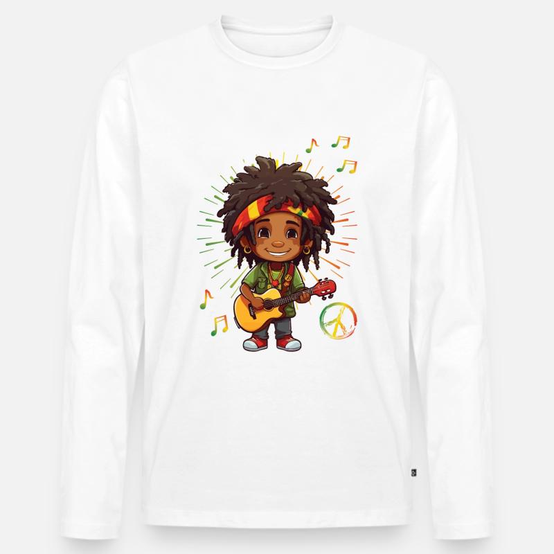 Peace with Reggae Rastaboy - Männer Premium Bio Langarmshirt - undefined