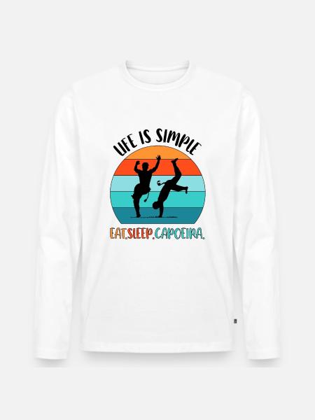 Capoeira - Männer Premium Bio Langarmshirt - Weiß