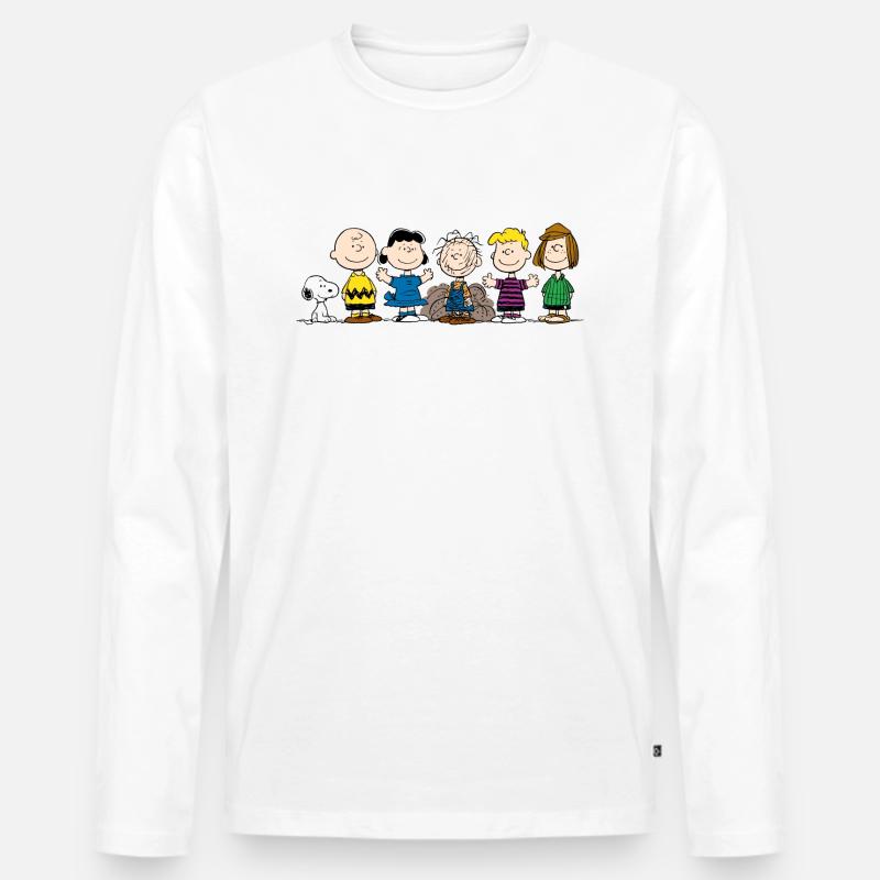 Peanuts Snoopy e i suoi amici - Maglia a manica lunga ecologica premium da uomo - bianco