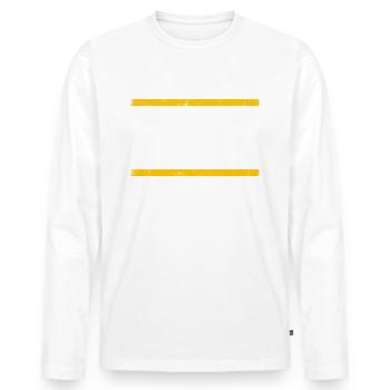 Dijon - Men's Premium Organic Long Sleeve Shirt - white - Front - Nico (187cm)