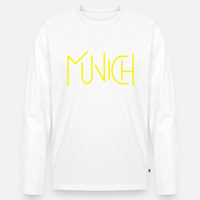 munich yellow - Männer Premium Bio Langarmshirt - undefined