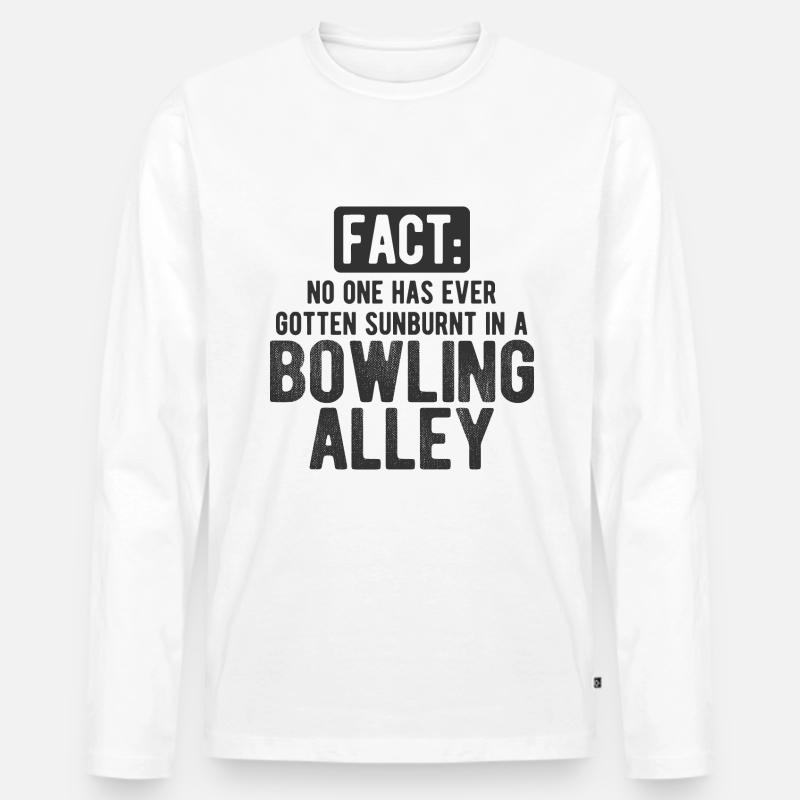 Bowling - Männer Premium Bio Langarmshirt - Weiß