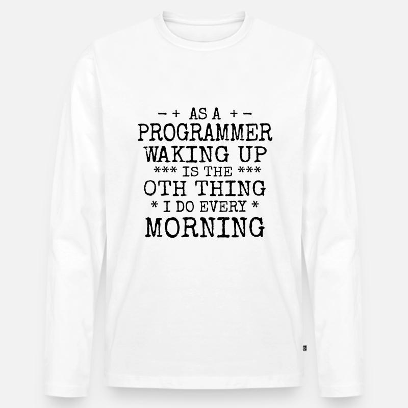 Software Ingenieur Informatiker Programmierer - Männer Premium Bio Langarmshirt - Weiß