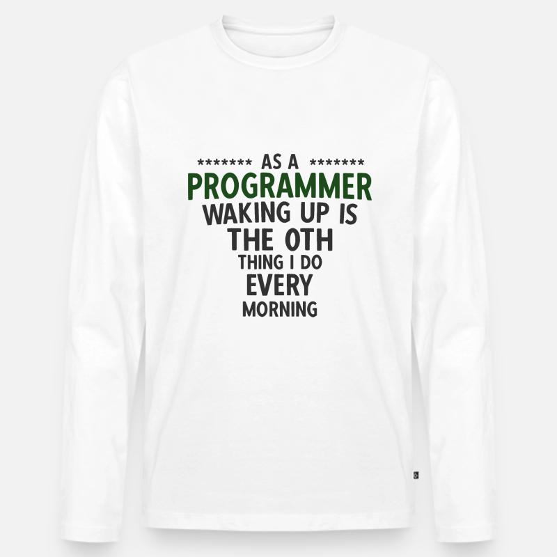 Software Ingenieur Informatiker Programmierer - Männer Premium Bio Langarmshirt - Weiß