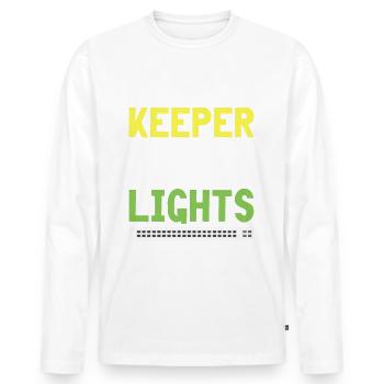 Keeper of the Blinking Lights IT Tech Network - Men's Premium Organic Long Sleeve Shirt - white - Front - Nico (187cm)