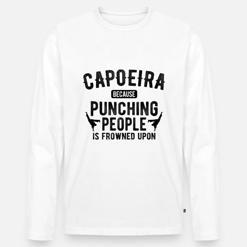 Capoeira - Männer Premium Bio Langarmshirt - Weiß