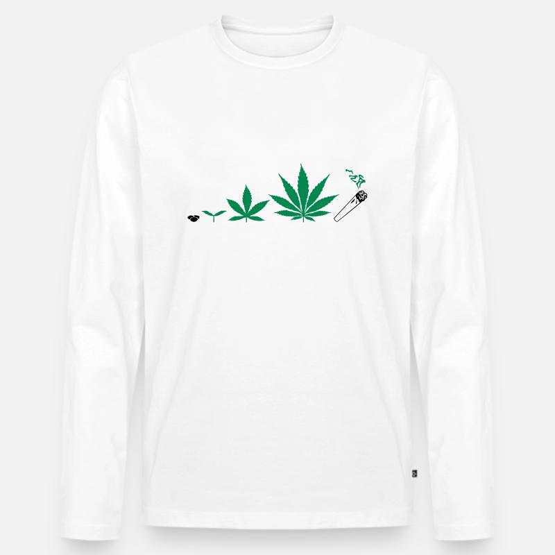 Cannabis development - Männer Premium Bio Langarmshirt - Weiß