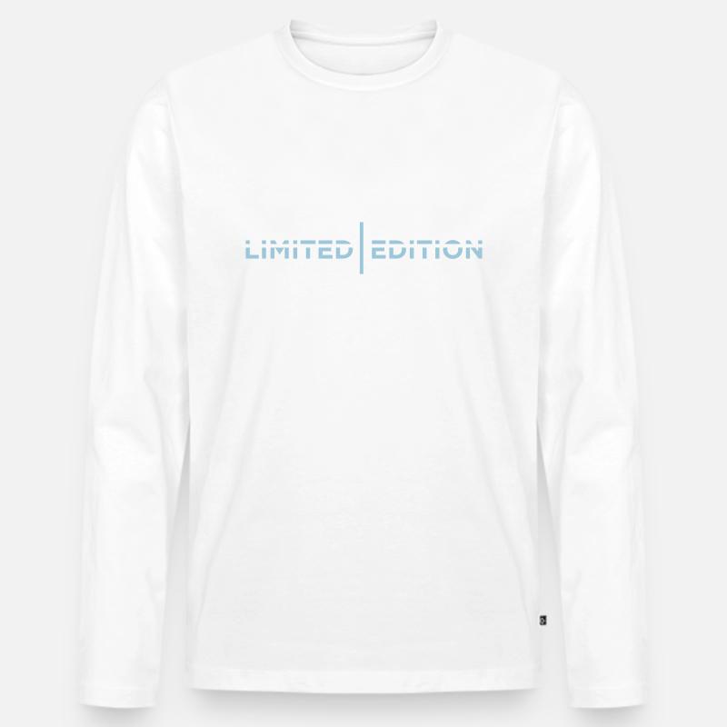 Limited Edition - Männer Premium Bio Langarmshirt - Weiß