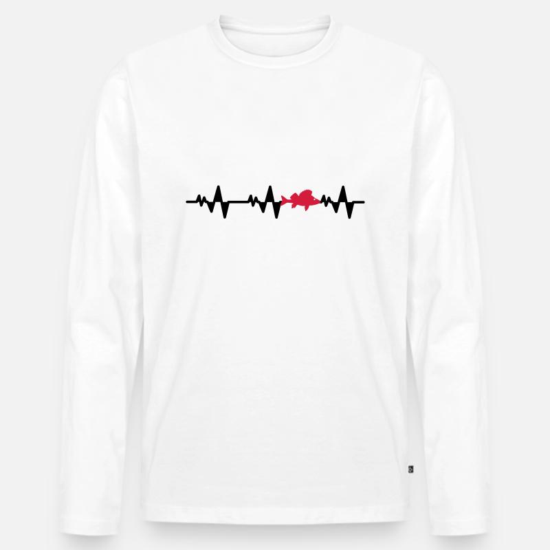 Barschalarm - Männer Premium Bio Langarmshirt - Weiß