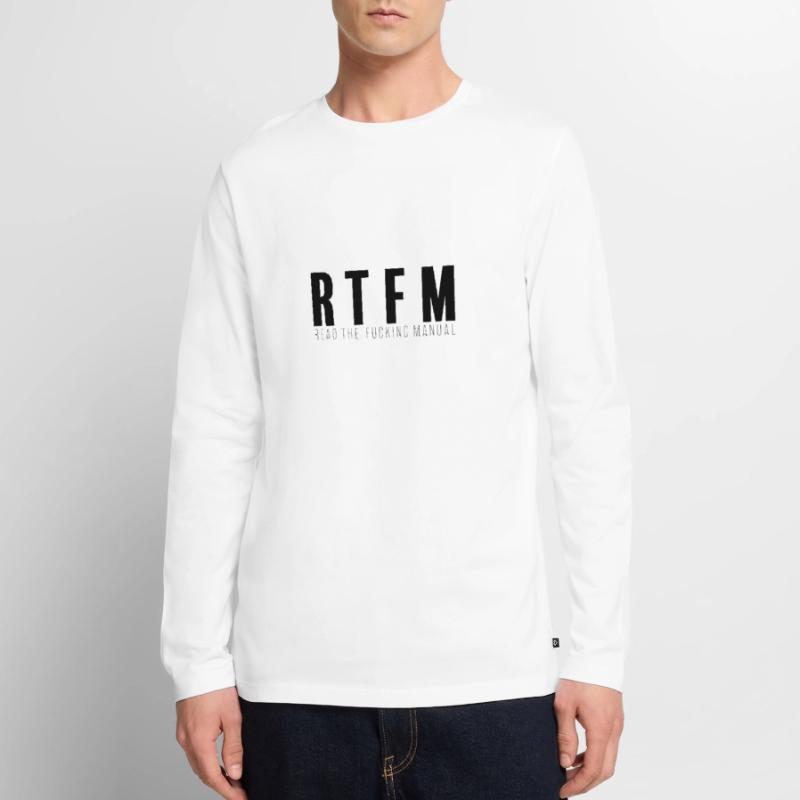 Admin Administrator Informatik Computer Männer Premium Bio Langarmshirt