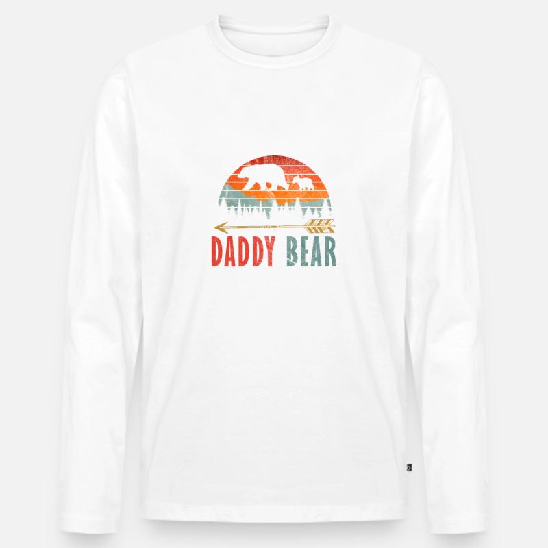Bär-Papa - Männer Premium Bio Langarmshirt - undefined