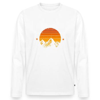 Stay brave wild - Men's Premium Organic Long Sleeve Shirt - white - Front - Nico (187cm)