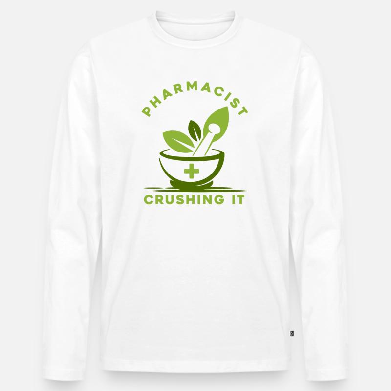 Apotheke Apotheker - Männer Premium Bio Langarmshirt - Weiß