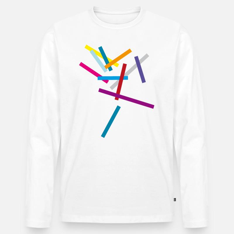 Modern - Männer Premium Bio Langarmshirt - Weiß