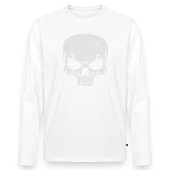 Crâne crâne crâne - T-shirt manches longues Premium bio Homme - blanc - Devant - Nico (187cm)