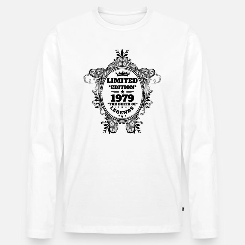 1979 - Männer Premium Bio Langarmshirt - Weiß