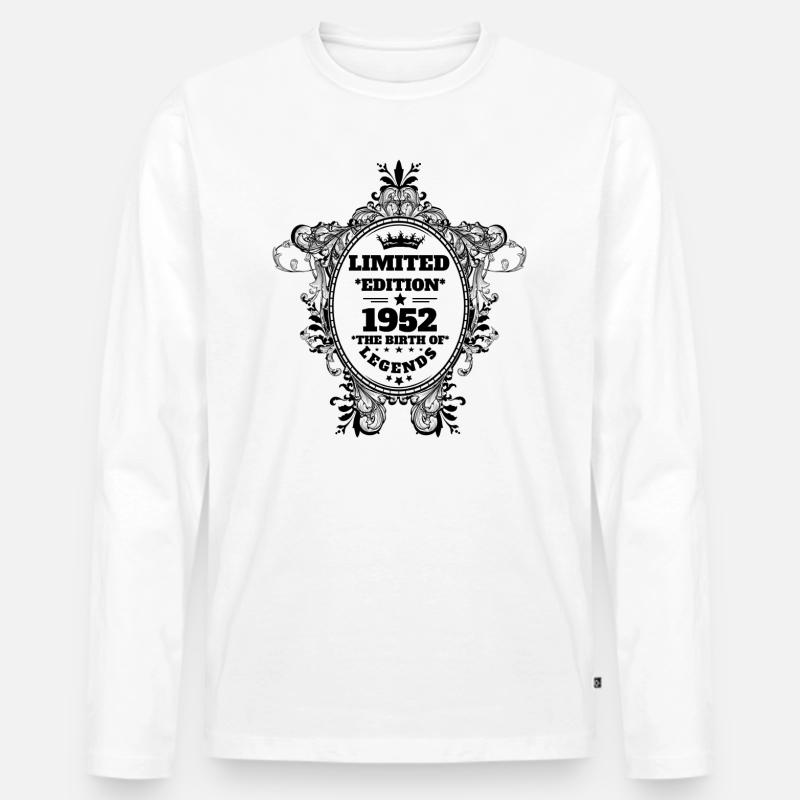 1952 - Männer Premium Bio Langarmshirt - Weiß