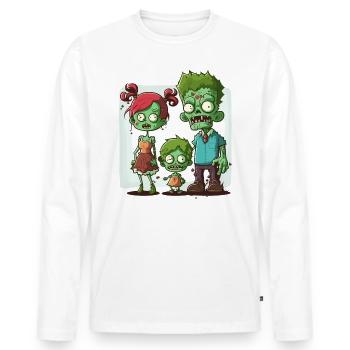 Untote Einheit - Männer Premium Bio Langarmshirt - Weiß - Vorne - Nico (187cm)