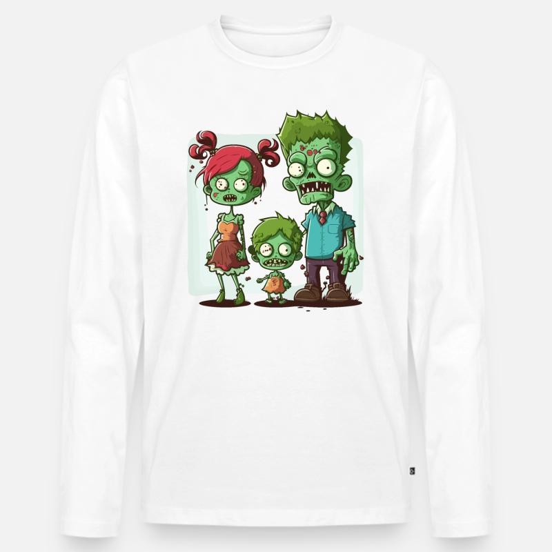 Untote Einheit - Männer Premium Bio Langarmshirt - Weiß