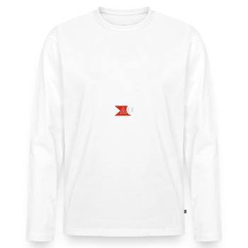 Le véritable maître nageur au top - T-shirt manches longues Premium bio Homme - blanc - Devant - Nico (187cm)