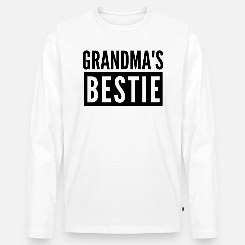 OMAS BESTIE - Männer Premium Bio Langarmshirt - Weiß