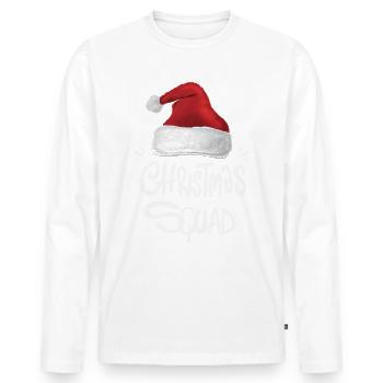 Troupe de Noël - T-shirt manches longues Premium bio Homme - blanc - Devant - Nico (187cm)