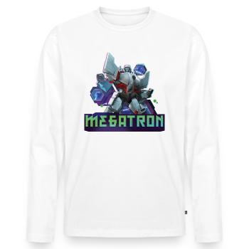 Transformers Earth Spark Decepticons Megatron - Männer Premium Bio Langarmshirt - Weiß - Vorne - Nico (187cm)