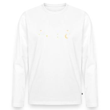 Wohnwagen Rudelzeit Pfötchen Camping Geschenk - Männer Premium Bio Langarmshirt - Weiß - Vorne - Nico (187cm)