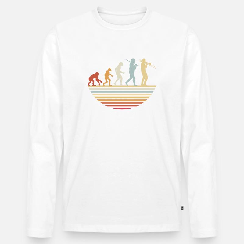 Trombone Evolution - Männer Premium Bio Langarmshirt - undefined