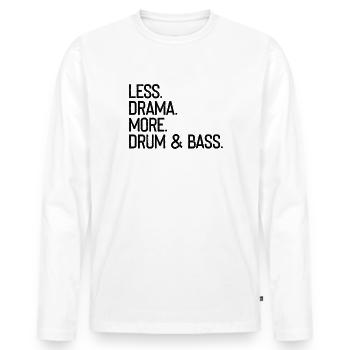 Drum & Bass Rave Party - Männer Premium Bio Langarmshirt - Weiß - Vorne - Nico (187cm)