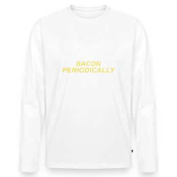 Speck regelmäßig - Männer Premium Bio Langarmshirt - Weiß - Vorne - Nico (187cm)