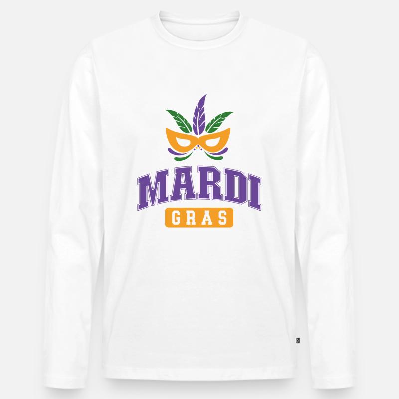 Karneval - Männer Premium Bio Langarmshirt - Weiß