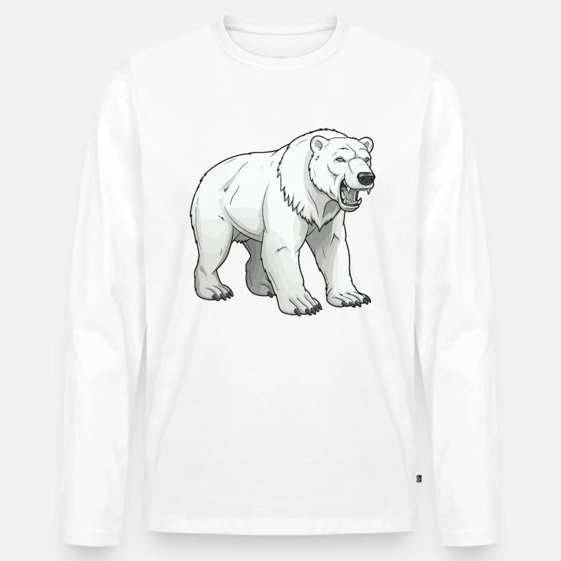 Eisbär Tier - Männer Premium Bio Langarmshirt - undefined