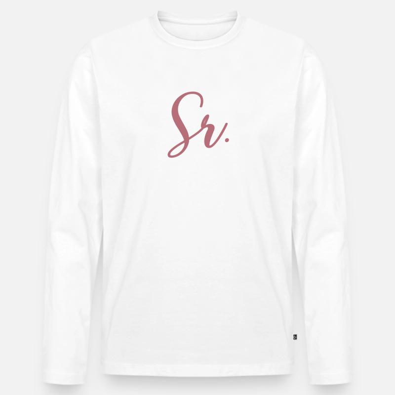 Sr. Verlobungsgeschenk Bräutigam wird Hochzeitsfeier - Männer Premium Bio Langarmshirt - Weiß