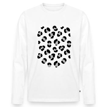 Leopard Costume Disguise - Men's Premium Organic Long Sleeve Shirt - white - Front - Nico (187cm)