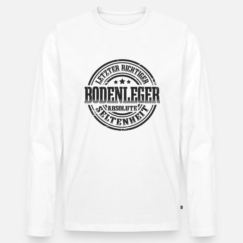 Bodenleger Absolute Seltenheit - Männer Premium Bio Langarmshirt - Weiß