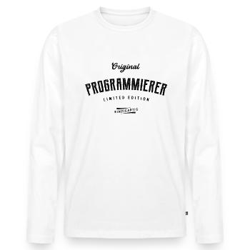 Programmierer Limited Edition - Männer Premium Bio Langarmshirt - Weiß - Vorne - Nico (187cm)