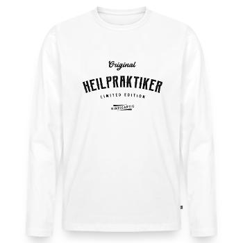 Heilpraktiker Limited Edition - Männer Premium Bio Langarmshirt - Weiß - Vorne - Nico (187cm)