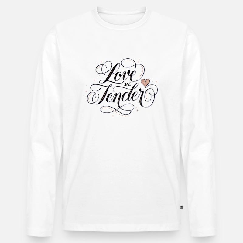 Liebeserklärung - Männer Premium Bio Langarmshirt - Weiß
