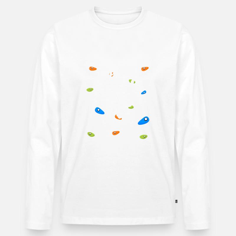 Klettern an der Wand - Männer Premium Bio Langarmshirt - undefined