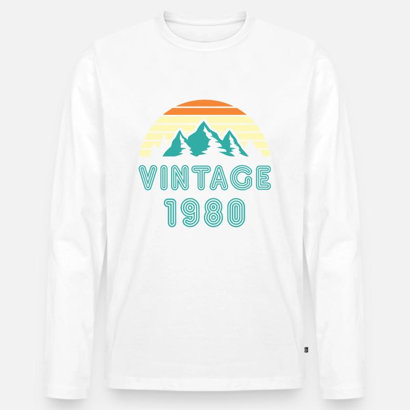 1980 - Männer Premium Bio Langarmshirt - undefined
