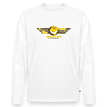 Minions Fly The Minion Way With Minion Air - Men's Premium Organic Long Sleeve Shirt - white - Front - Nico (187cm)
