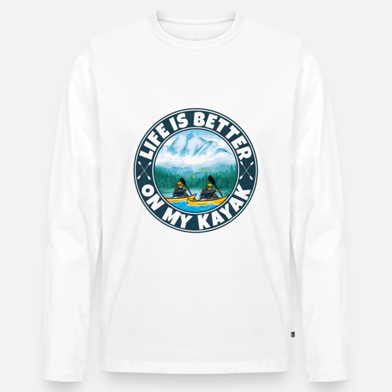 Kajak - Männer Premium Bio Langarmshirt - undefined