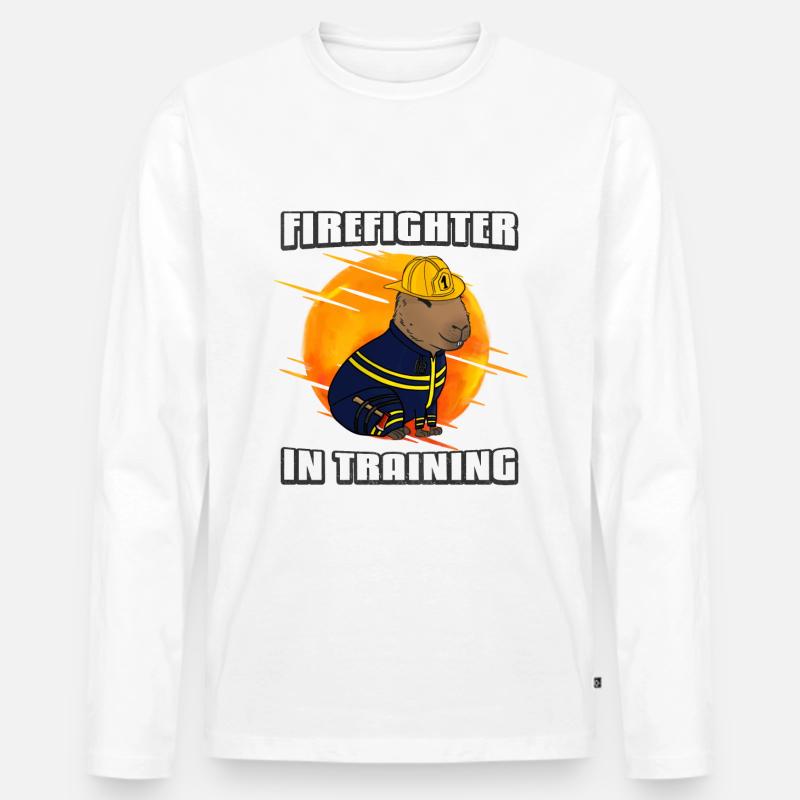 Feuerwehrmann in Ausbildung - Männer Premium Bio Langarmshirt - undefined