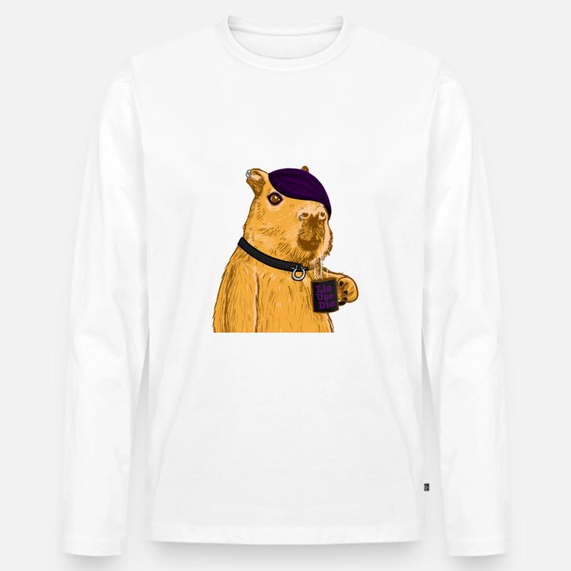 Emo Capybara - Männer Premium Bio Langarmshirt - undefined