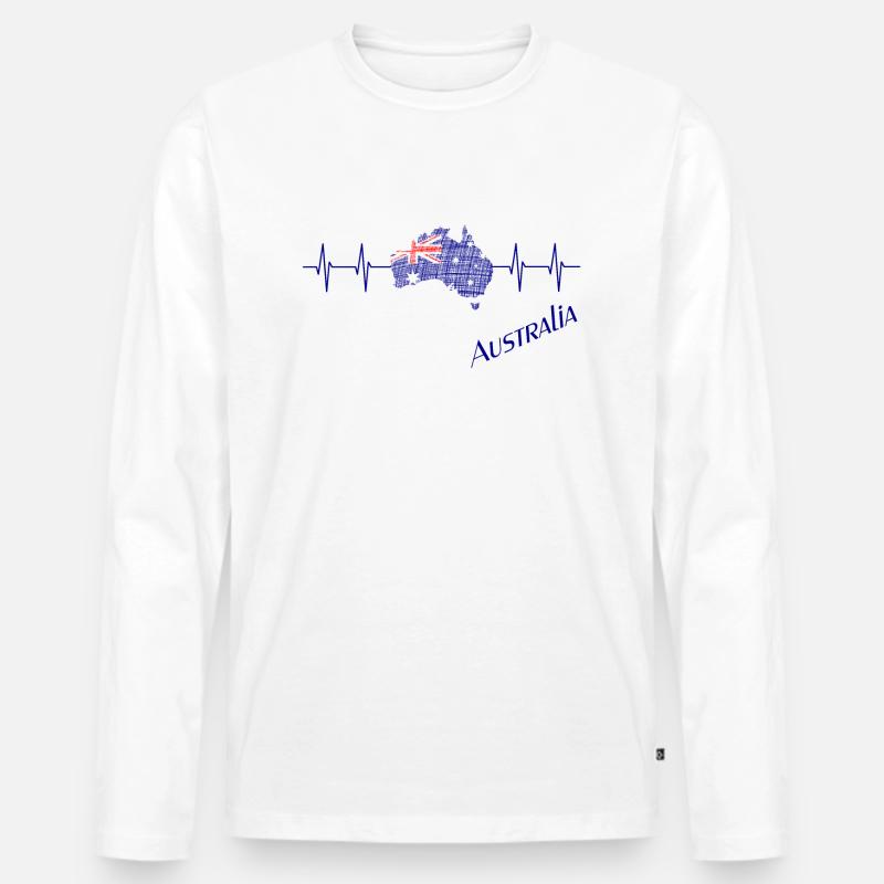 Australien - Australia - Männer Premium Bio Langarmshirt - Weiß