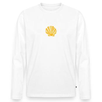 Buen Camino | Camino de Santiago | St. James - T-shirt manches longues Premium bio Homme - blanc - Devant - Nico (187cm)