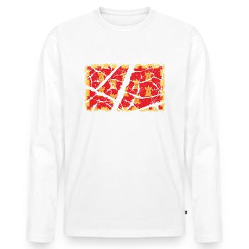 Greater Manchester VINTAGE - Men's Premium Organic Long Sleeve Shirt - white - Front - Nico (187cm)