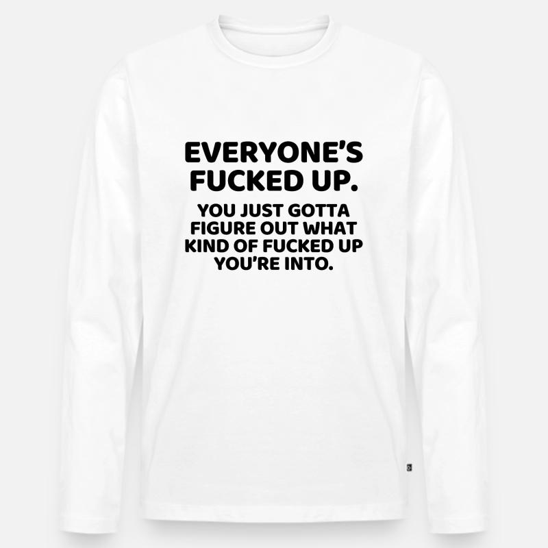 sarkastisch komisch - Männer Premium Bio Langarmshirt - Weiß