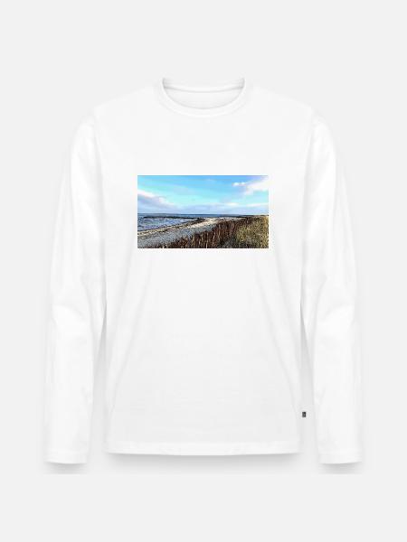 North Sea - Men's Premium Organic Long Sleeve Shirt - white